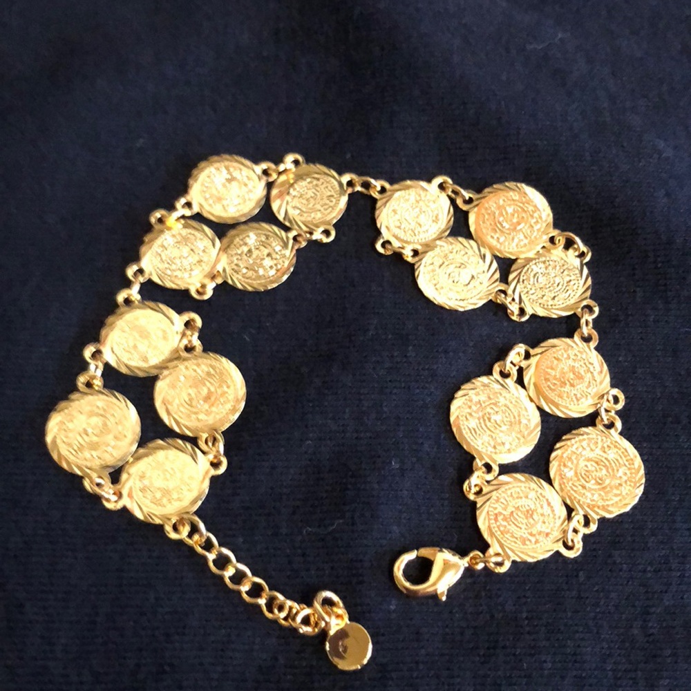 Gold coins bracelets for women